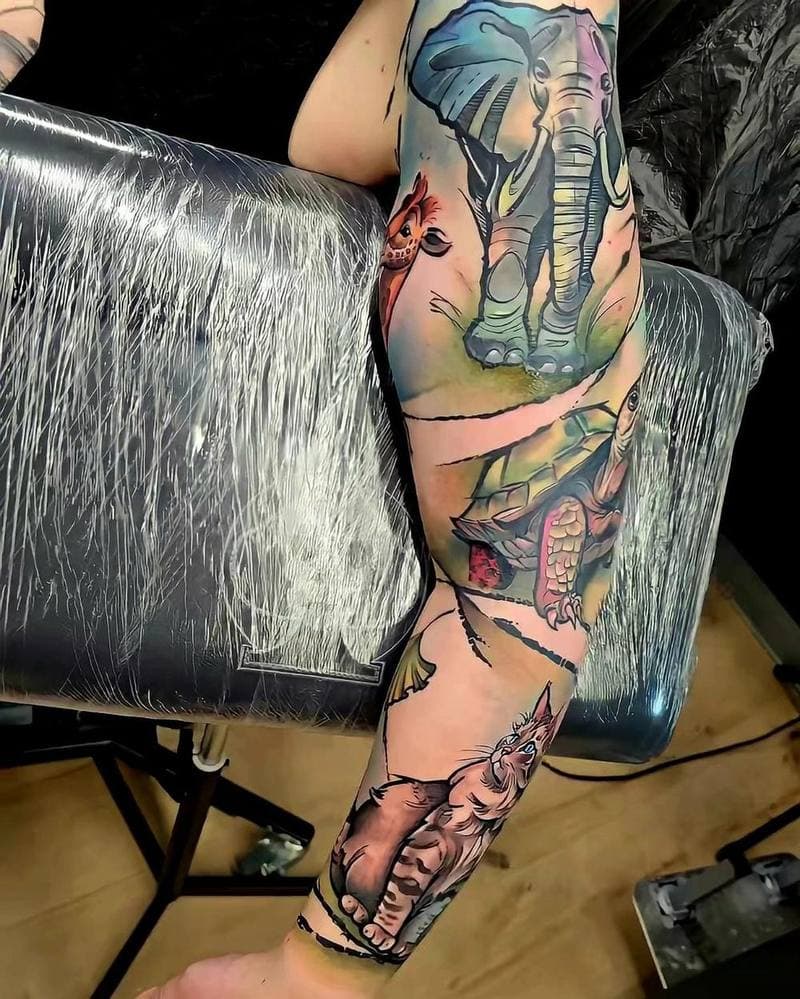 Arbeit von Gasttätowierer