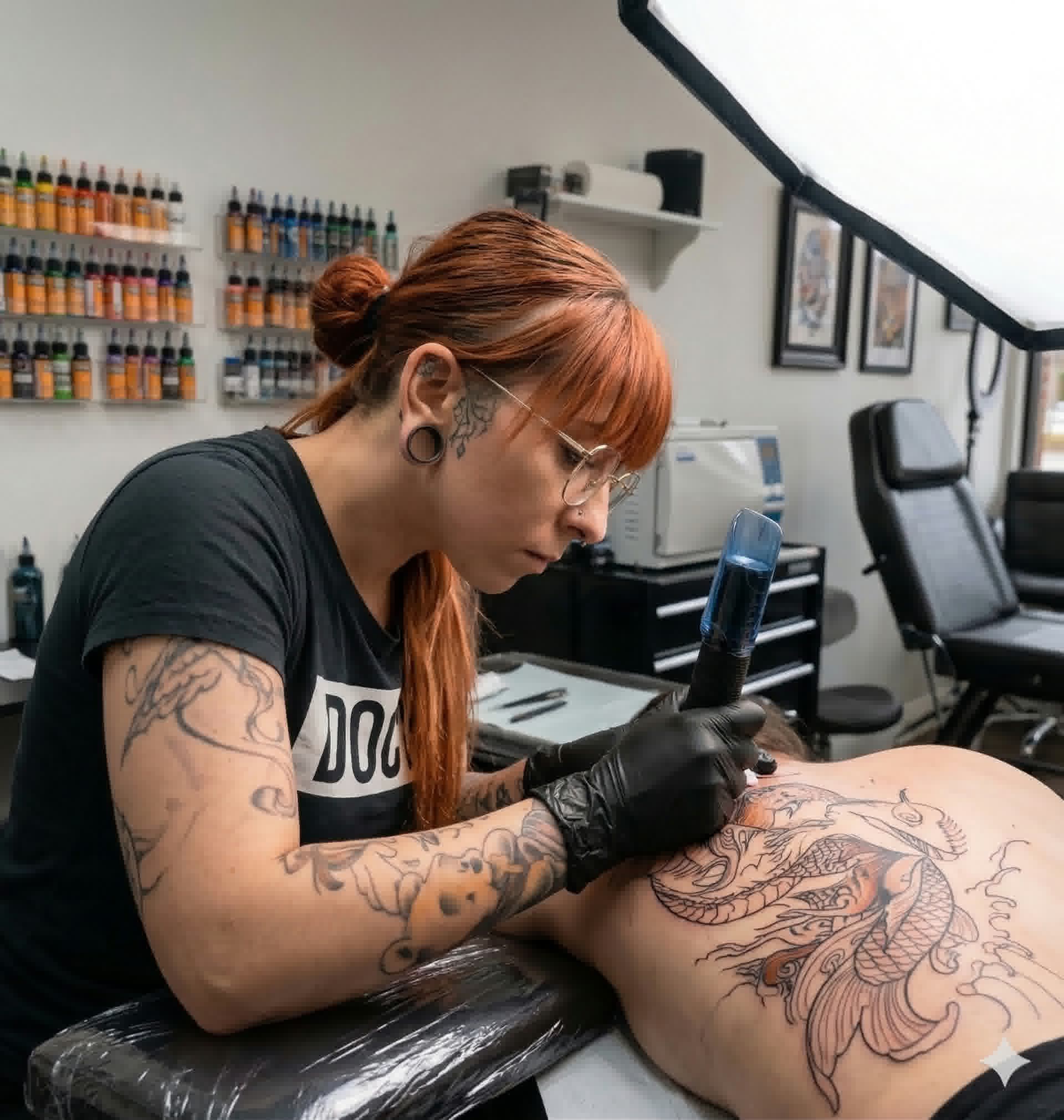 SkinLove Tattoo Studio bei der Arbeit